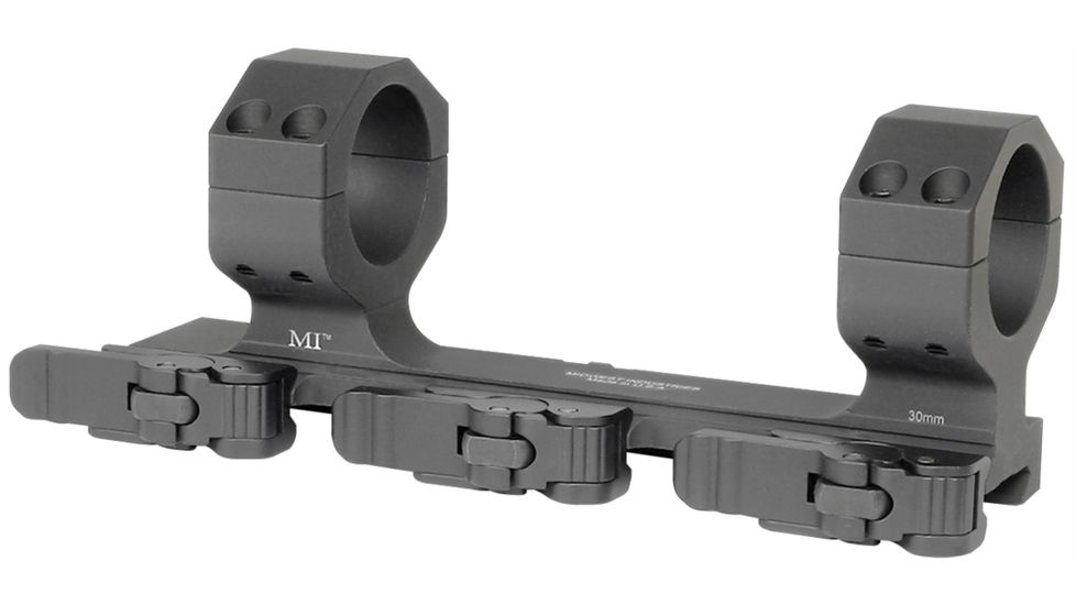 Midwest Industries 30mm 3 QD Levers Extreme Duty QD Scope Mount, Black, 30mm, MWMI-QD30XDSM