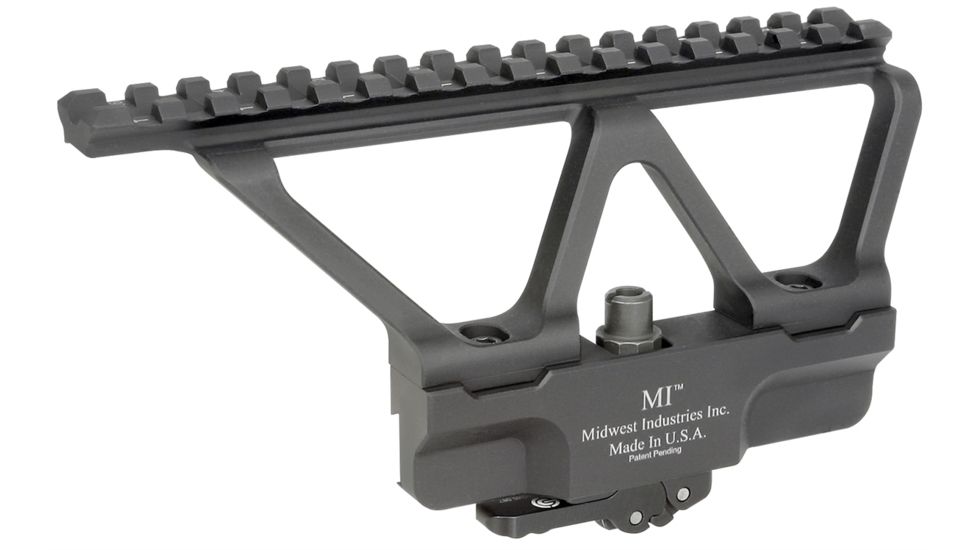 Midwest Industries AK 47/74 Generation 2 Picatinny Rail Quick Detach Modular AK Scope Mount, Black, MWMI-AKSMG2-R