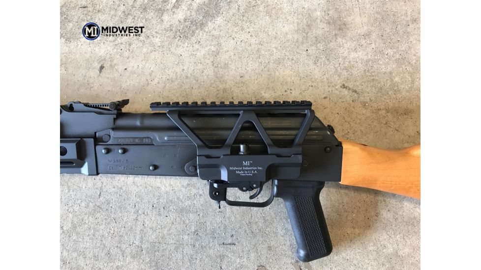 Midwest Industries AK 47/74 Generation 2 Picatinny Rail Quick Detach Modular AK Scope Mount, Black, MWMI-AKSMG2-R