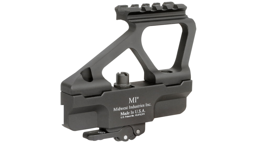 Midwest Industries Gen 2 AK Rear Bias Side Mount, Black, MI-AKSMG2-MRRB