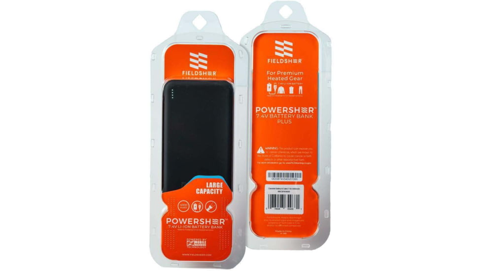 Mobile Warming 7.4v Battery &amp; Cable Black W/usb 4000mah