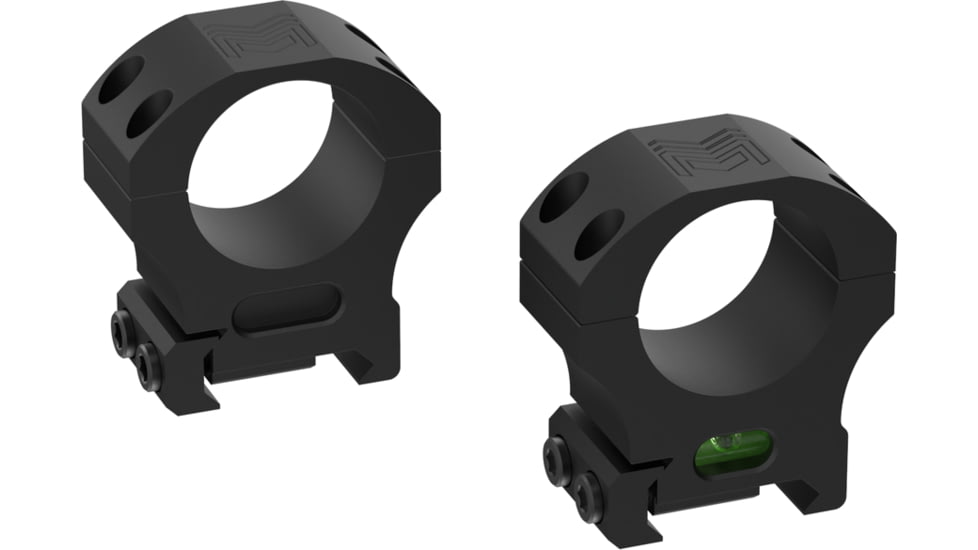Monstrum 1in Precision Picatinny Scope Rings w/Level Bubble, 1in, Black, SR-1LB-P100