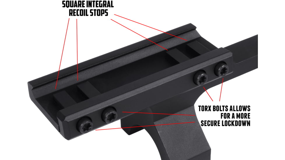 Monstrum Slim Profile Series Offset Cantilever Picatinny Scope Mount, 34mm, Black, ZR341-B