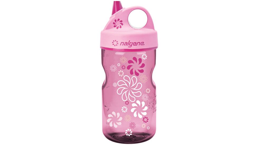 Nalgene Grip-N-Gulp Kids Water Bottle, Pink With Woodland Art