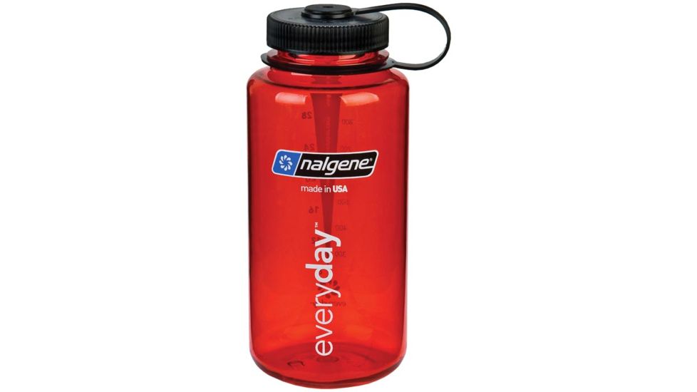 Nalgene 32oz Wide Mouth Bottle, Red, 341831