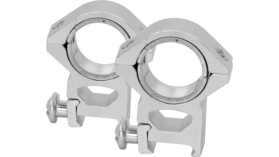 NcStar 30mm Weaver Ring 1in. with Silver Inserts 