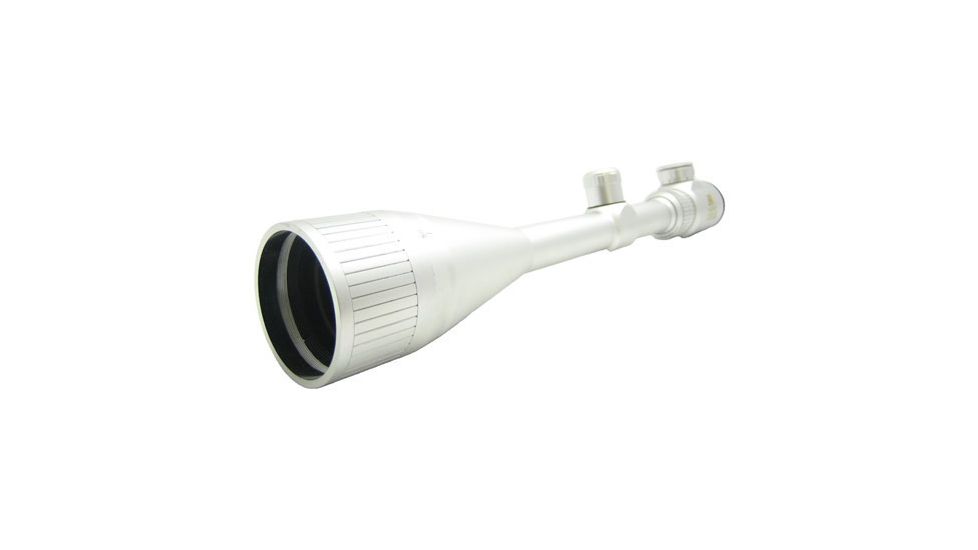 NcSTAR Illuminated A.O. Rifle Scope - 6-24x50AOE Silver Rangefinder / Green / Ring SEFRS62450G Rifle Scope