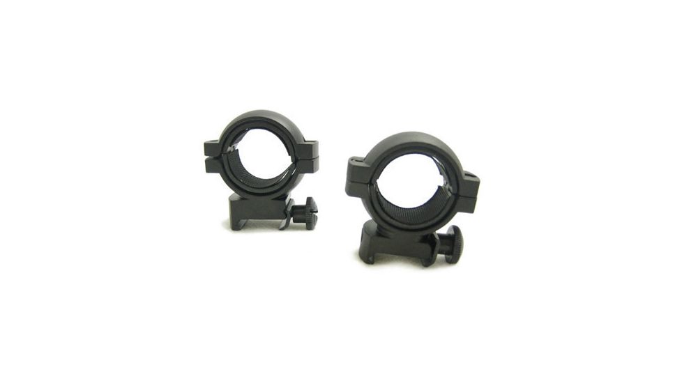 NcSTAR Scope Ring - 30mm Weaver Ring / Black / Flat Stud-low with 1'' Insert RB18-2