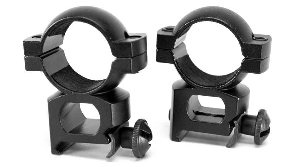 NcSTAR Scope Ring - 1in Weaver Ring / Black / Flat Stud-high RB11-2
