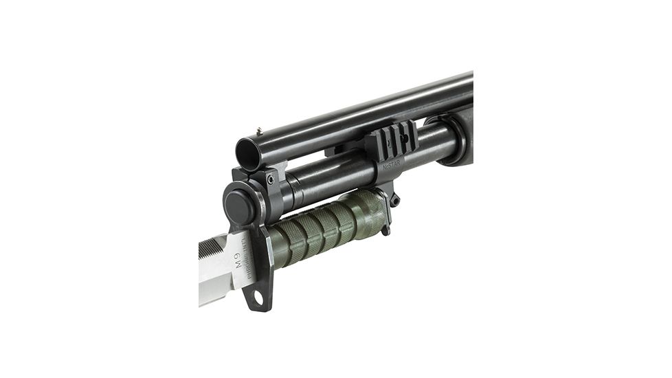 NCSTAR Shotgun Rails and Bayonet Mount, Mossberg 500, Black MSHBAYMOS