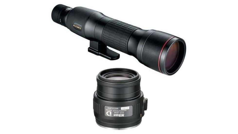 Nikon 85mm EDG Fieldscope Spotting Scope w/20-60x Zoom Eyepiece, Straight 8292 w/20x Wide EDG Fieldscope Eyepiece, 8294