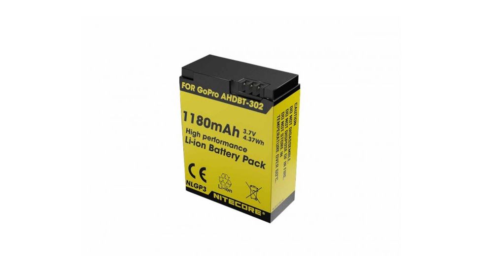 Nitecore Battery for GoPro HERO3 or HERO3+, Yellow NITECORE-NLGP3