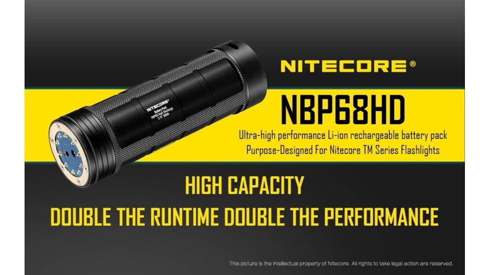 Nitecore NBP68HD for TM Series, Compatible with TM28, Yellow, 6952506492206