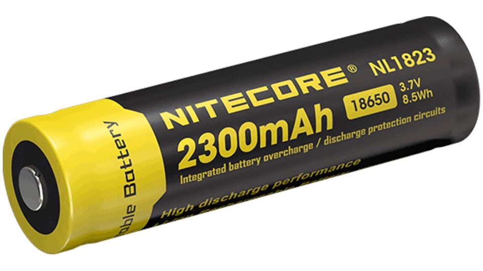 Nitecore NL1823 2300mAh Rechargeable 18650 Battery, Yellow, 6952506491476