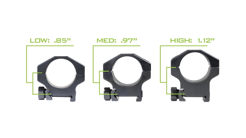 ODIN Works Scope Rings 30 mm - High, Black, SR-30MM-HIGH