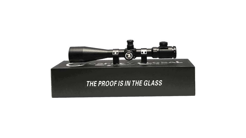 Osprey Global 6-24x50mm Illuminated Tactical Rifle Scope, 30mm Tube, MilDot Reticle, Black, TA6-24x50MDG