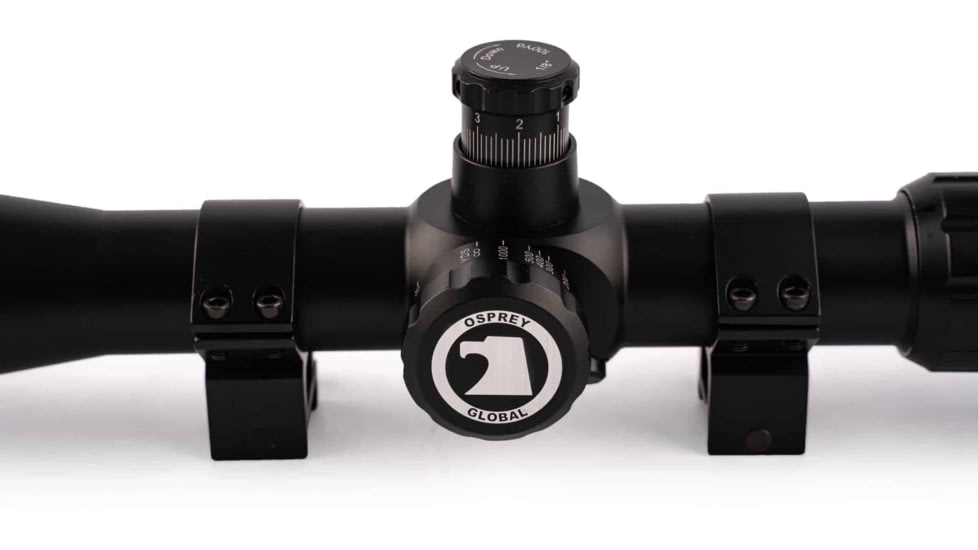 Osprey Global 6-24x50mm Illuminated Tactical Rifle Scope, 30mm Tube, Rangefinder Reticle, Black, TA6-24x50IRF
