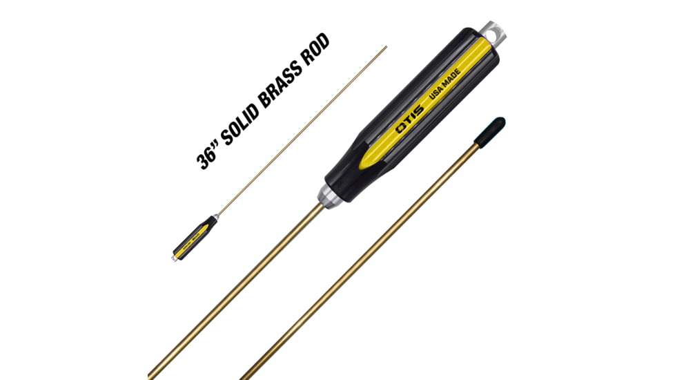 Otis Technology Brass Rod, .22Cal, Black/Yellow, 36in, FG-SROD-22B