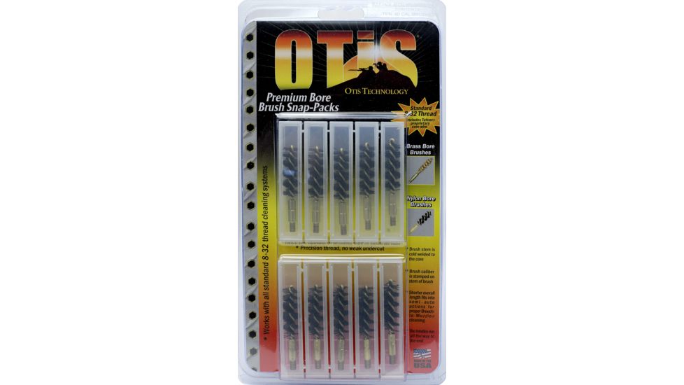 Otis Technology .40 Caliber Bronze Bore Brushes - 10 Pack, Combo, FG-341-BP