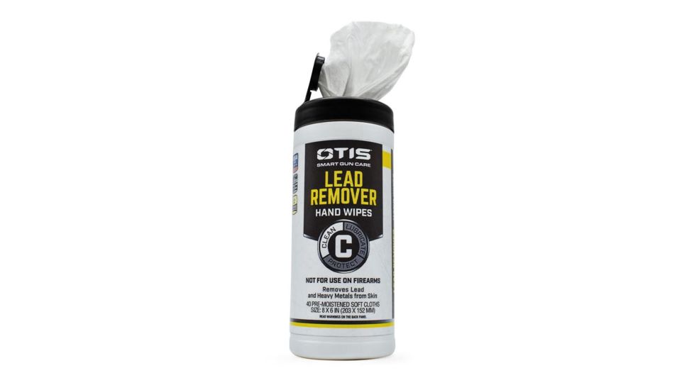 Otis Technology Lead Cleaning Hand Wipes Canister, 40 Count, White/Yellow/Black, Small, FG-40C-LRW