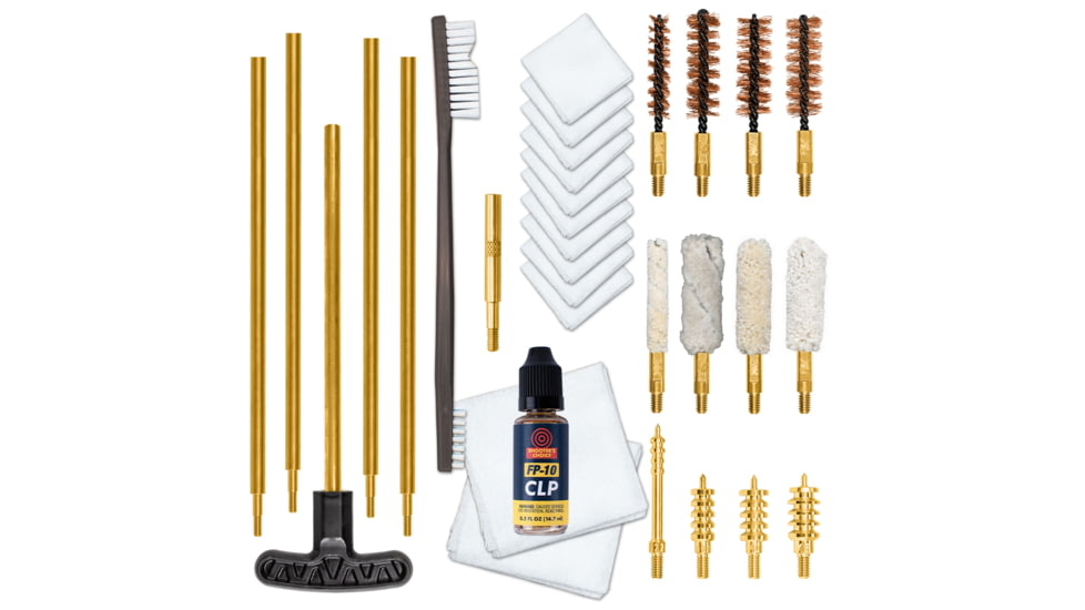 Otis Technology Multi Caliber Pistol Cleaning Kit, .22Cal/.223/5.7mm/.38Cal/9mm/.40 Cal/10mm/.45Cal, Combo, FG-SRS-MCP