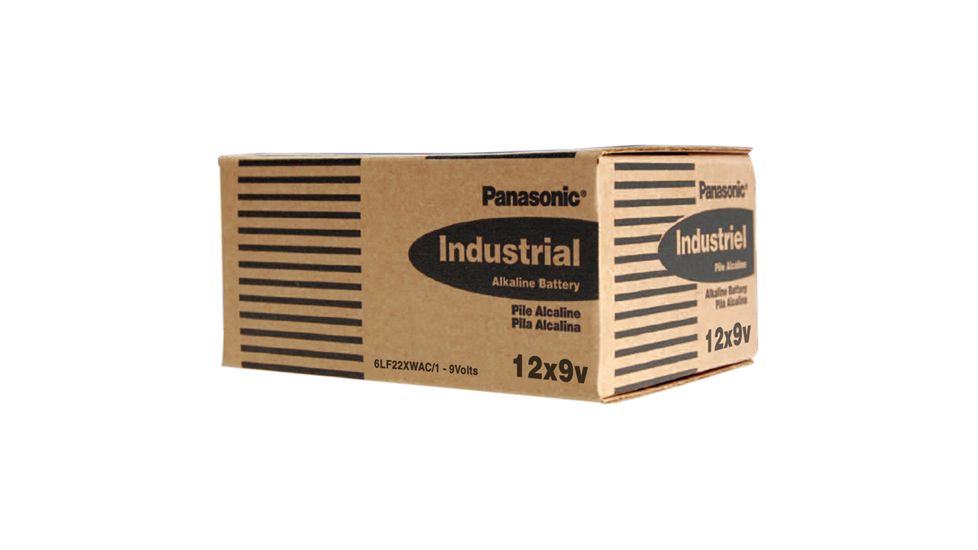 Panasonic Alkaline 9V Cell w/Shrink - 12 Piece box of Batteries 6LF22XWAC