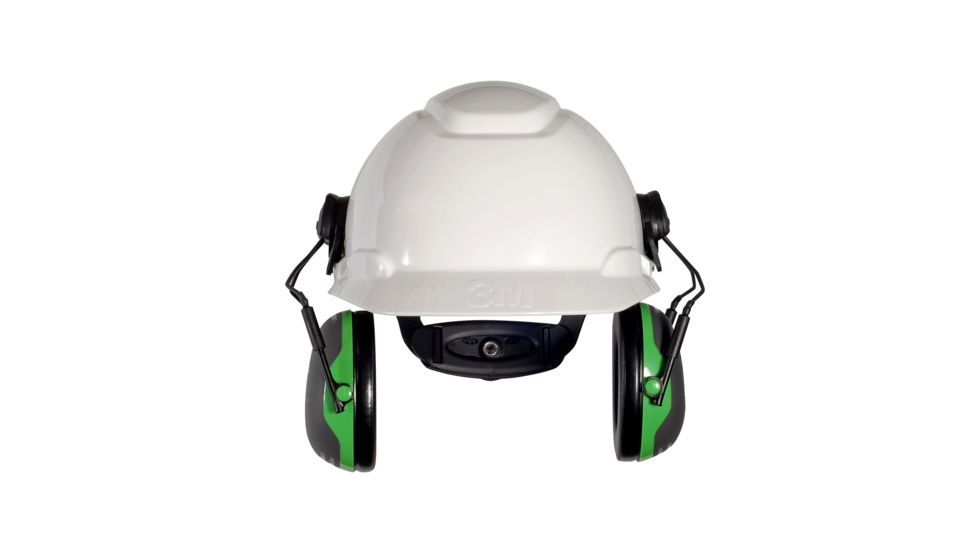 Peltor Cap-Mount Earmuffs, Black/Green, 10 EA/Case, One Size Fits Most XA007707889