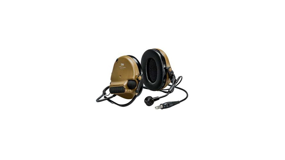 PELTOR Comtac VI NIB Dual Neckband Single Lead Standard Headset, Coyote, MT20H682BB-47N CY