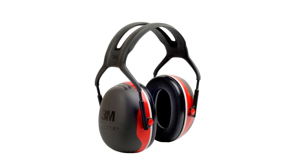 Peltor Over-the-Head Earmuffs, Black/Red, 10 EA/Case, One Size Fits Most XA007707855