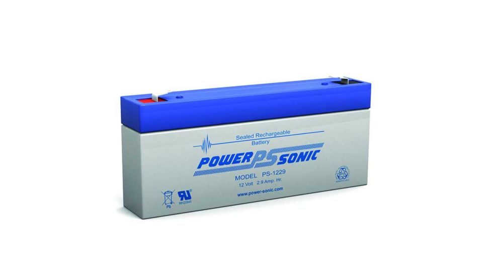 Power Sonic 12V 2.9Ah Sealed Lead Acid Battery, Blue/Gray PS1229