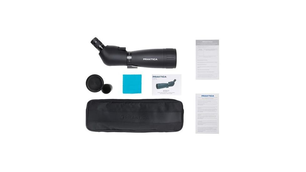 Praktica Hydan 20-60x77mm Angled Spotting Scope, Black PRA066
