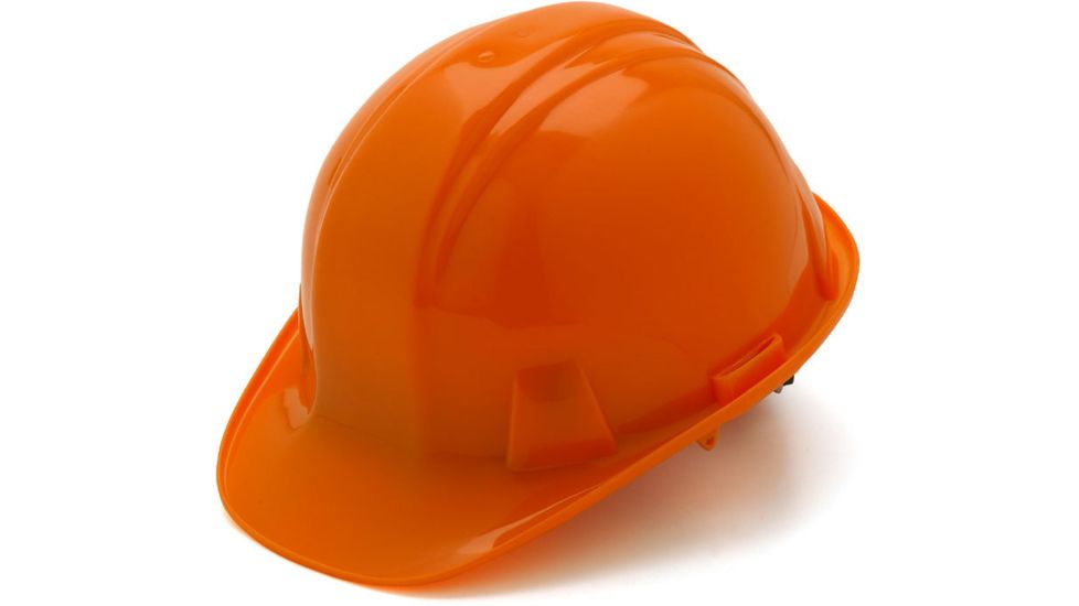Pyramex Cap Style 6 Point Ratchet Suspension Hard Hat - Orange HP16140, Single Pack