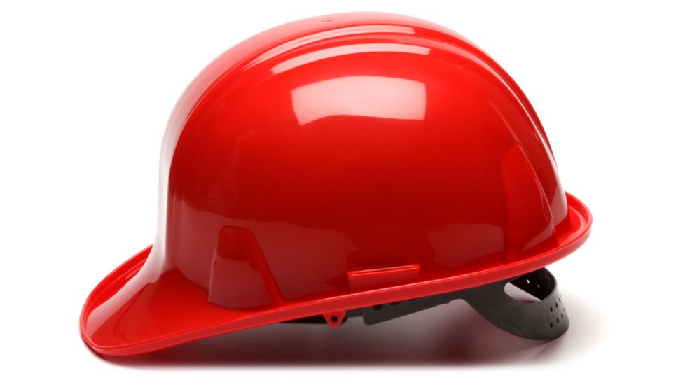 Pyramex Cap Style 6 Point Snap Lock Suspension Hard Hats Red HP16020