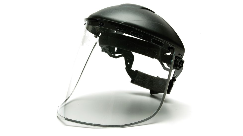 Pyramex Helmet Face Shield,Clear Aluminum-Bound PC, shield only S1040