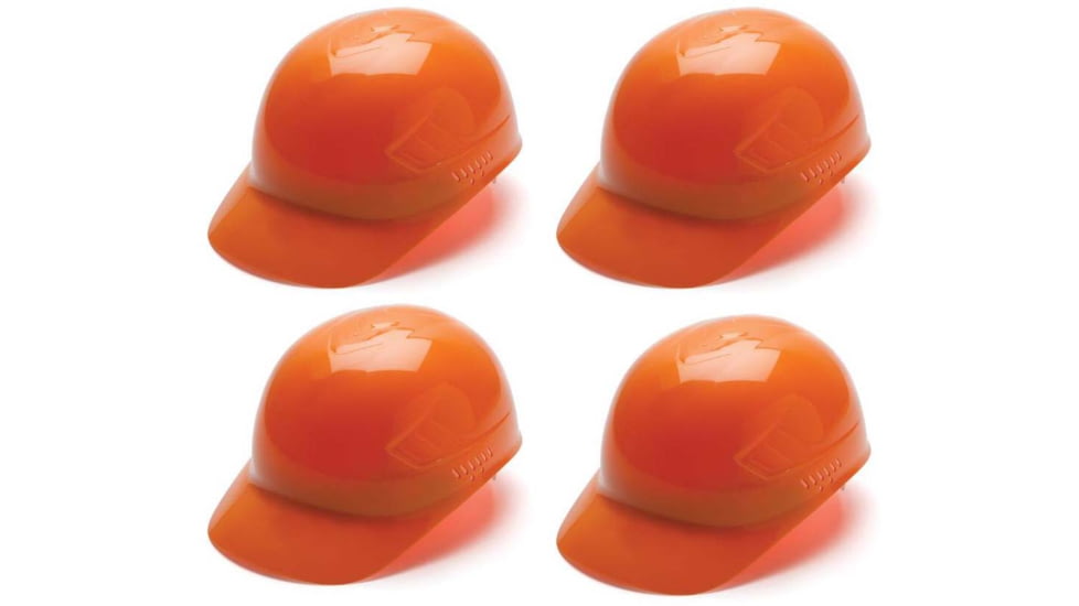 Pyramex Ridgeline Bump Cap,Orange, Pack of 4