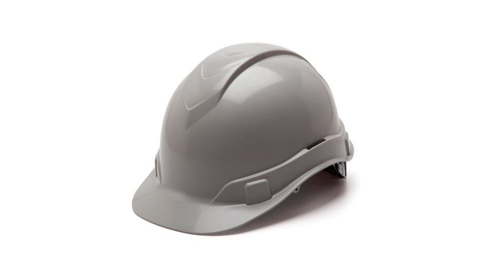 Pyramex Ridgeline Hard Hat 6pt w/ Glide Lock, Grey, Box HP46012