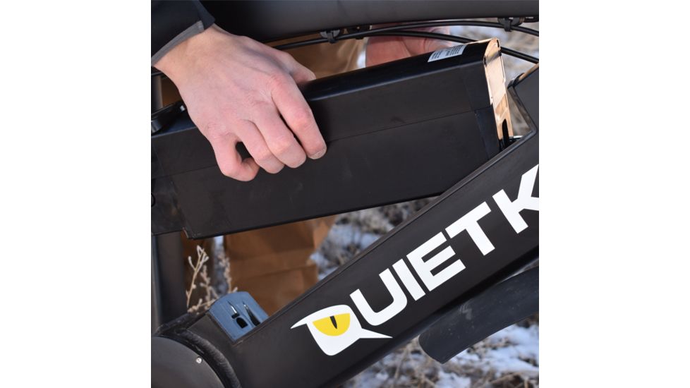 QuietKat Lithium Ion Bike Battery and Charger, 48 V, Black, 18QK48V