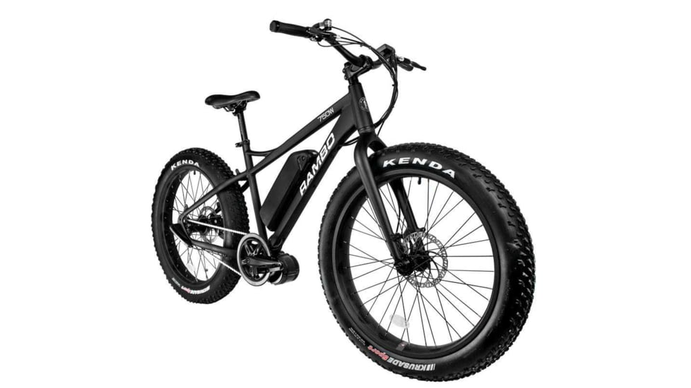 Rambo Bikes Savage Electric Bicycle, Bafang BBS02 750W High Torque Motor, 19 mph Speed w/o Pedaling, Black, 750W