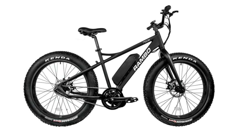Rambo Bikes Savage Electric Bicycle, Bafang BBS02 750W High Torque Motor, 19 mph Speed w/o Pedaling, Black, 750W
