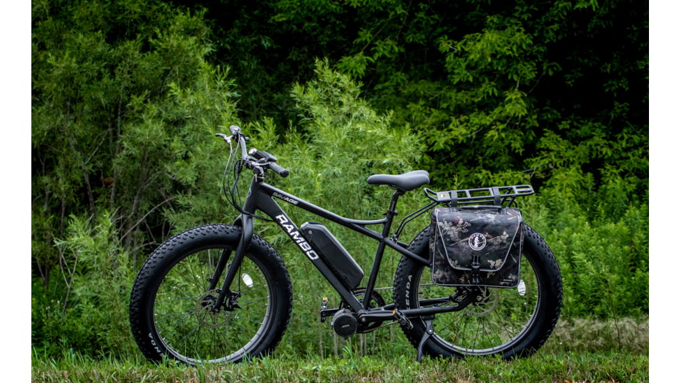 Rambo Bikes Savage Electric Bicycle, Bafang BBS02 750W High Torque Motor, 19 mph Speed w/o Pedaling, Black, 750W