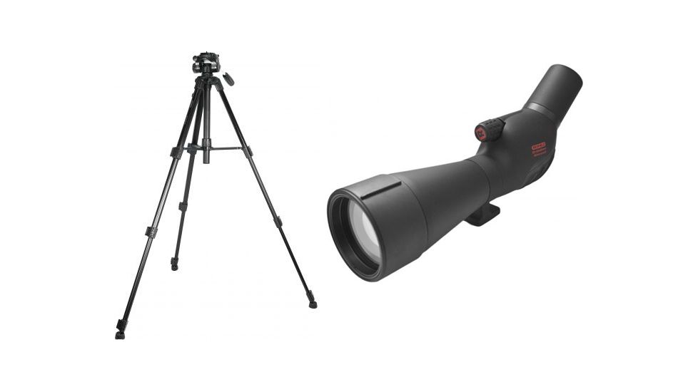 Redfield Rampage 20-60x80mm Angled Spotting Scope Kit, Black 114651 w/ OPMOD APT Limited Edition Tripod DS-690