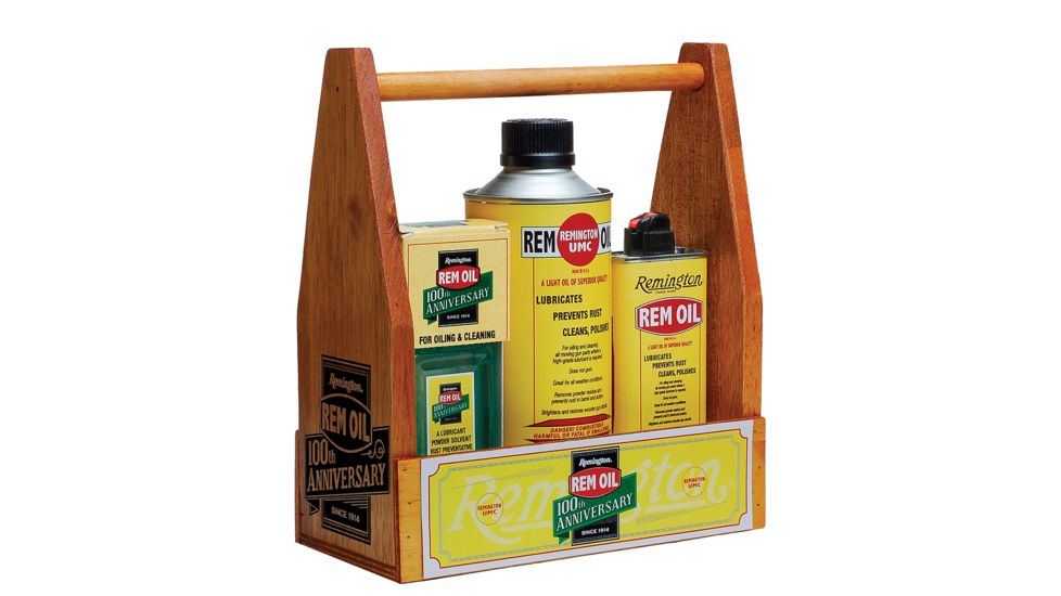 Remington 18005 100th Anniversary Rem Oil Wooden Carrier Combo
