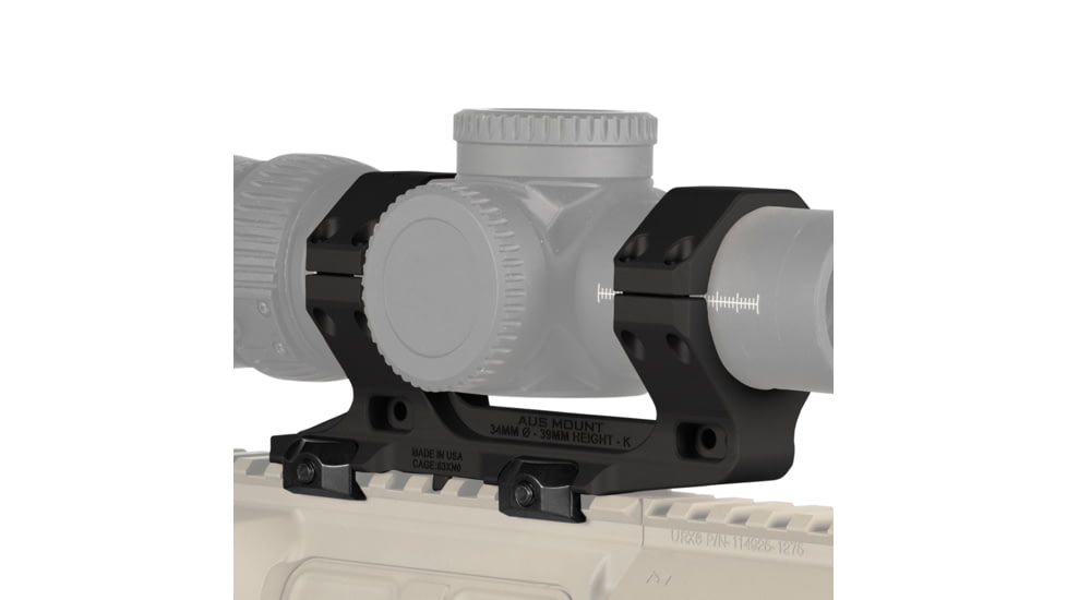 Reptilia AUS Optic Mount, 1.53inch Height, Short, Black, 34mm, 100-250