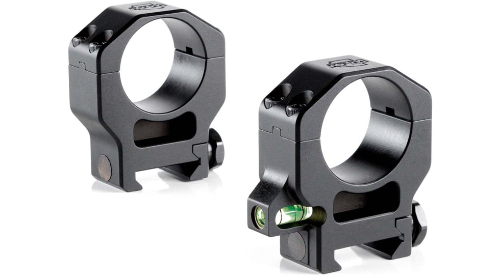 Ruffs Precision Manufacturing Precision Co-Linear Bubble Level 30mm Riflescope Ring, High - 1.25, Set of 2, Black, CLR-30125
