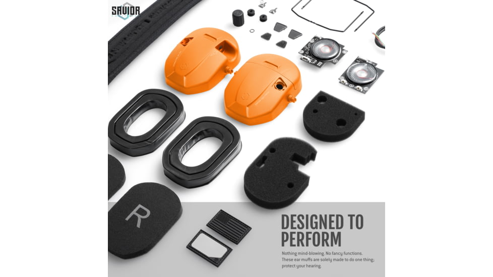 Savior Equipment Apollo Electronic Sound Suppressor, Orange, Collapsed: 5.5 x 5.5 x 4, EM-APOLLO-AN