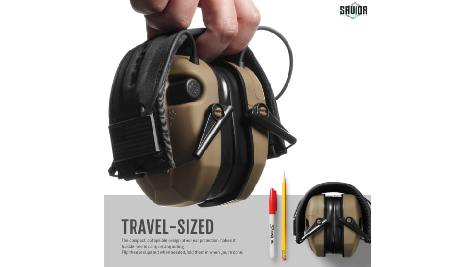 Savior Equipment Apollo Electronic Sound Suppressor, Tan, Collapsed: 5.5 x 5.5 x 4, EM-APOLLO-TN