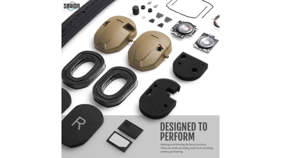 Savior Equipment Apollo Electronic Sound Suppressor, Tan, Collapsed: 5.5 x 5.5 x 4, EM-APOLLO-TN