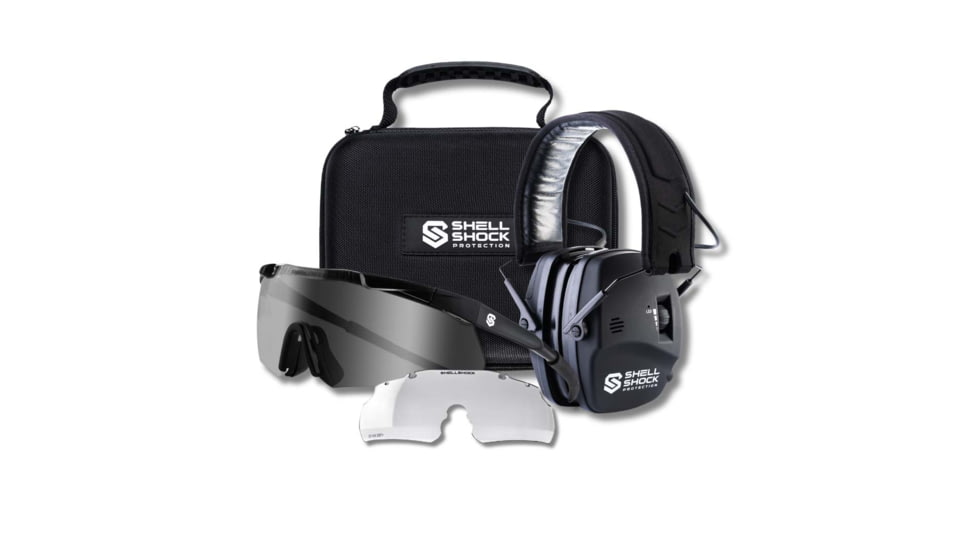 Shellshock Protection Premium Eye &amp; Ear Combo Protective Ear Muffs