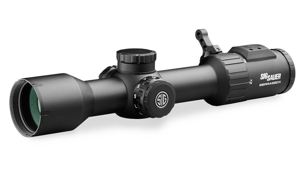 SIG SAUER Sierra6BDX Rifle Scope, 2-12x40mm, 30mm Tube, Digital Focal Plane, BDX-R2 Digital Reticle, Black w/ SIG SAUER Kilo1600BDX 6x22mm Rangefinder, SOK16BDX61