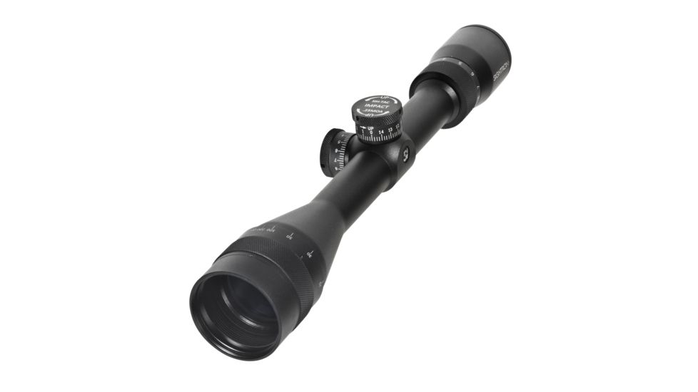 Sightron 4-12x40 AO SI Hunter Rifle Scope, Duplex Reticle and .25 MOA Exposed Tactical Turrets, 31011